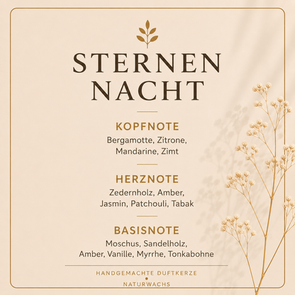 Duftbeschreibung Lumara Duftkerze Sternennacht