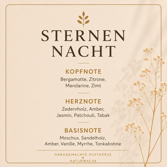 Duftbeschreibung Lumara Duftkerze Sternennacht
