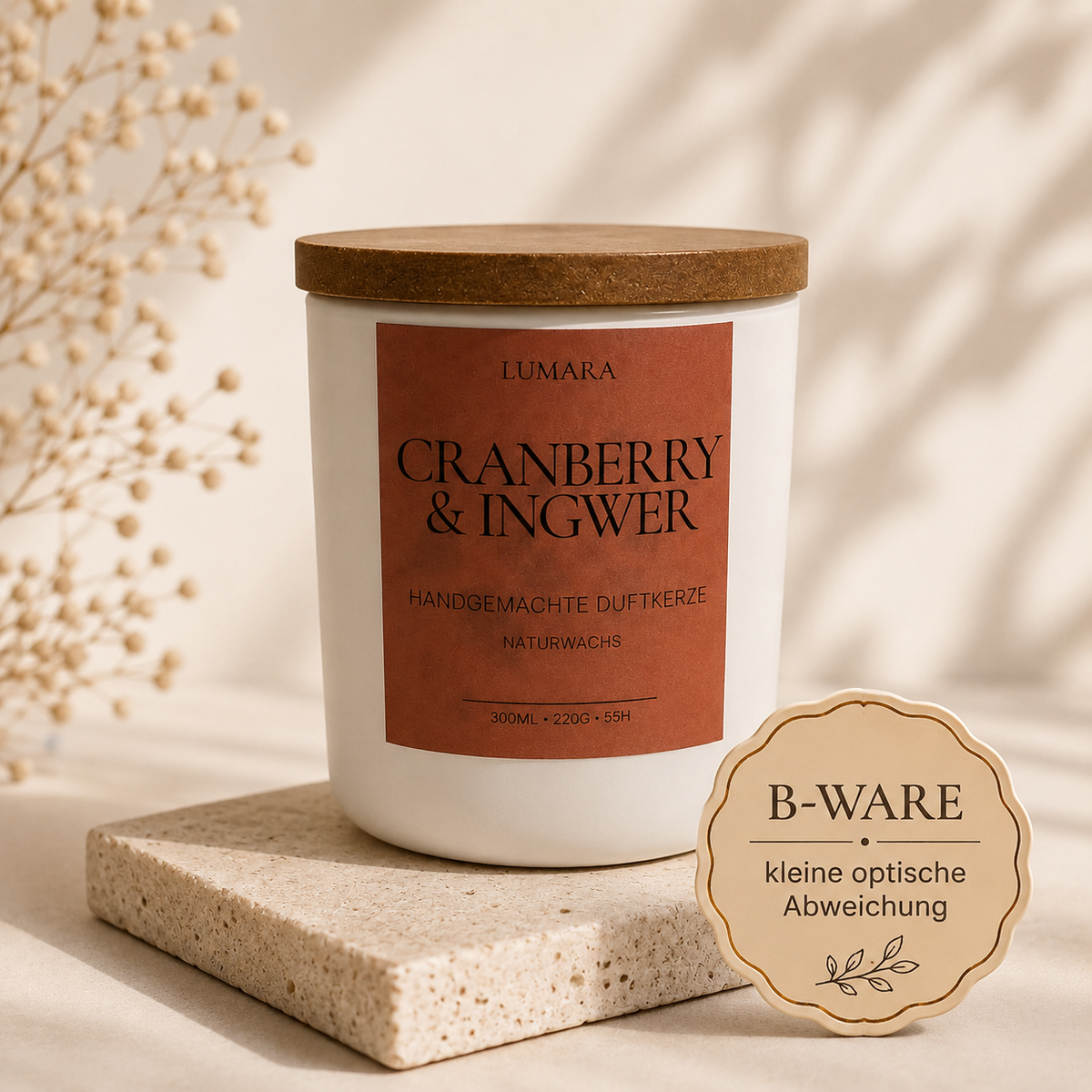 Lumara Duftkerze Cranberry & Ingwer Second Choices