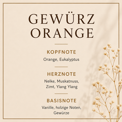 Duftbeschreibung Lumara Duftkerze Gewürzorange