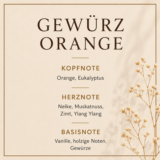 Duftbeschreibung Lumara Duftkerze Gewürzorange
