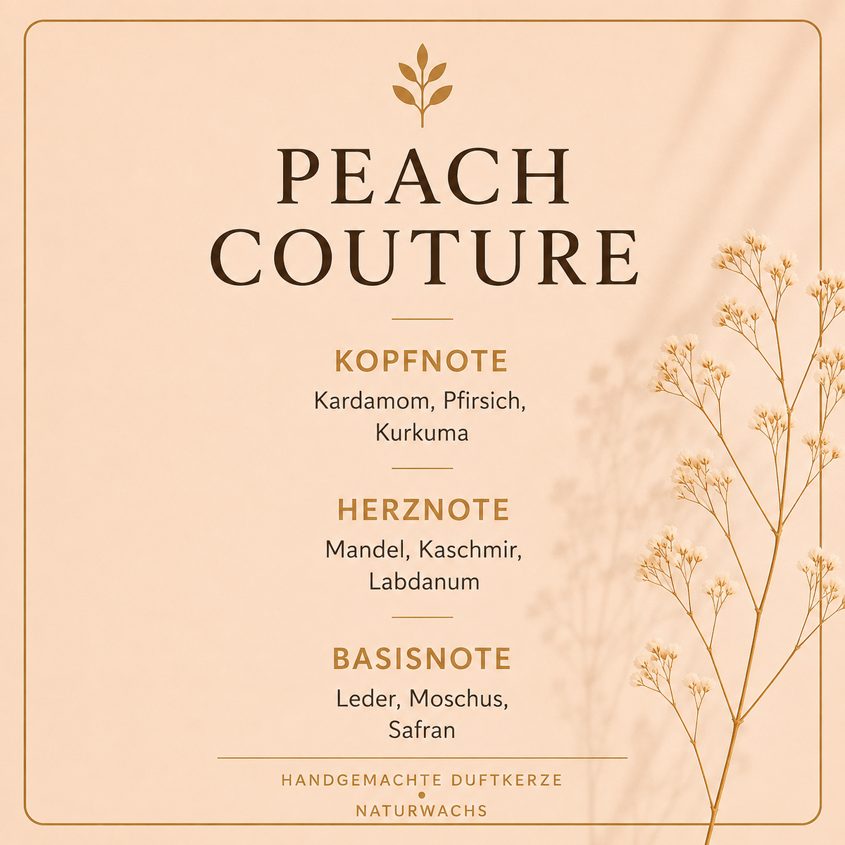 Duftbeschreibung Lumara Duftkerze Peach Couture