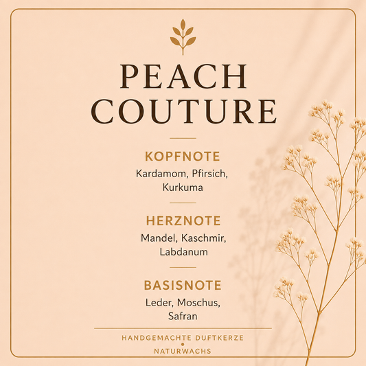 Duftbeschreibung Lumara Duftkerze Peach Couture