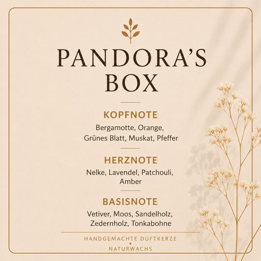 Duftbeschreibung Lumara Duftkerze Pandoras Box