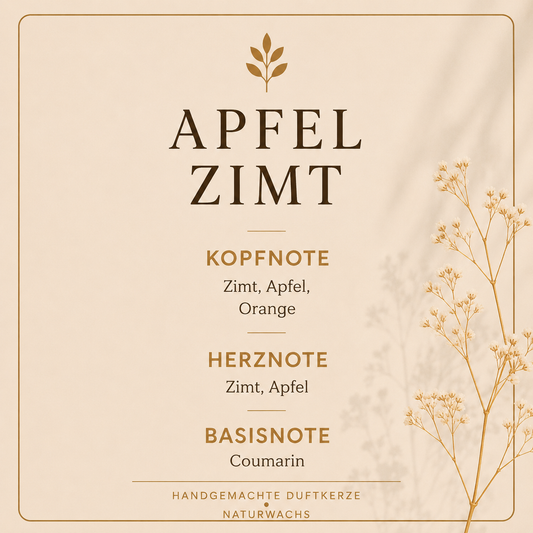 Duftbeschreibung Lumara Duftkerze Apfel & Zimt