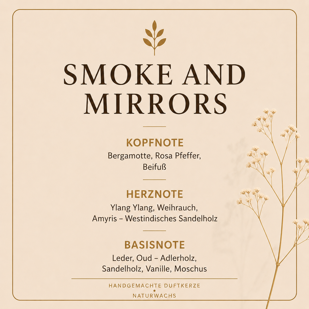 Duftbeschreibung Lumara Duftkerze Smoke & Mirrors