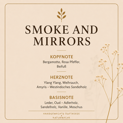Duftbeschreibung Lumara Duftkerze Smoke & Mirrors