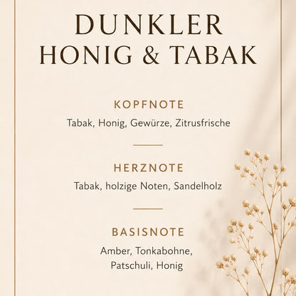 Duftbeschreibung Lumara Duftkerze Dunkler Honig & Tabak